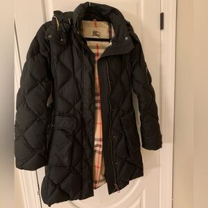 Authentic Burberry Brit Metcalfe Women's Black Puffer Jacket